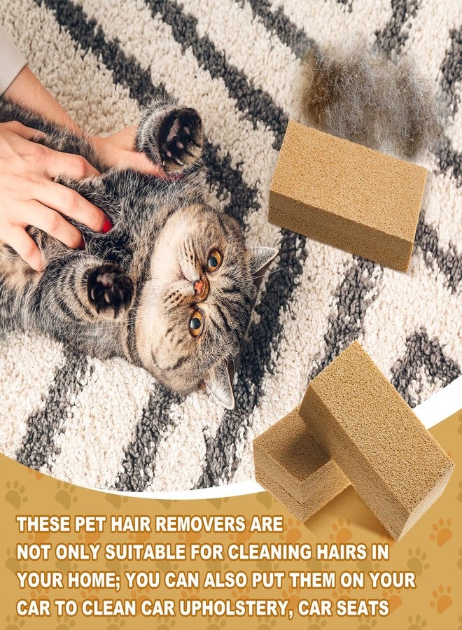 RimCereal Pet Hair Remover Sponge Cat and Dog Hair Sponge Rubber Pet Fur Lifter Removal Tool, Remove from Furniture, Carpet, Bedding, Clothing, 6.26 x 3.28 x 1.89 Inch (Khaki,3 Pack) - Image 3